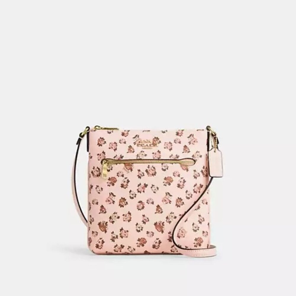 Mini Rowan File Bag With Rose Print